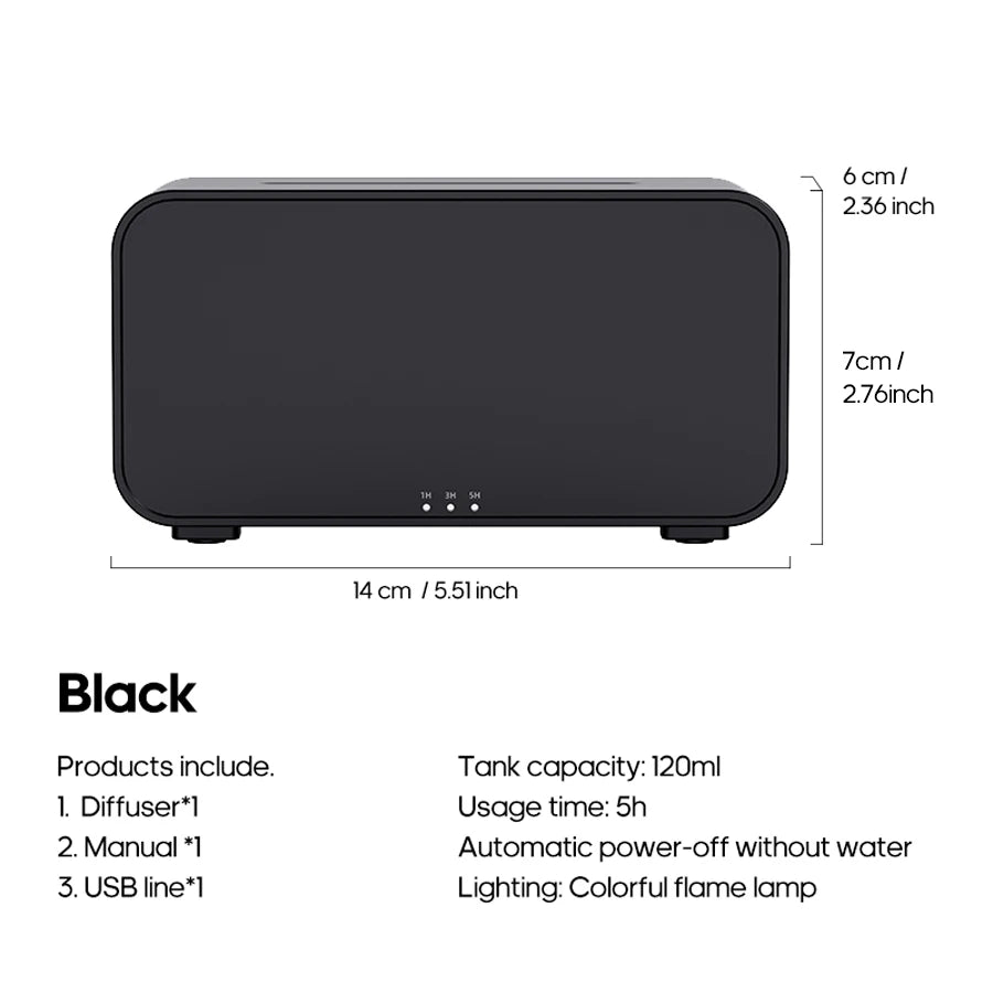 Flame Diffuser Humidifier (LED Flame Effect)