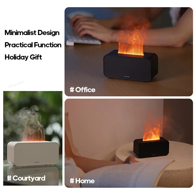 Flame Diffuser Humidifier (LED Flame Effect)